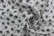 Pure Linen Fabric, Hand Block Print, Modern fabric, hand stamped, Organic Linen, Indian Fabric, home Decor -Coconut black