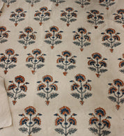 Thick Cotton 44" Wide, Block Print, Handmade, Indian Cushion Cover, Sofa and Table Cloth, Floral Printed - TRAFFIC LIGHT
