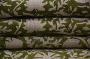 Thick Linen 58" Wide, hand block print, Indian Craft Fabric, Home Decor, Linen Napkins, Organic Linen - Chakri
