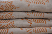 Block Print Handloom Pure Linen 58" Wide indian Fabric, Upholstery, Pillow Cover, Curtains, fabric by yards - Moutjza