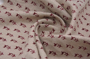 Pure Linen 58" wide block print fabric, Linen by yard, Hand Block Print, Indian Fabric, For Sewing, home decor - Trimab