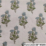 Hand Block Print Pure Linen Fabric ABHISHEK