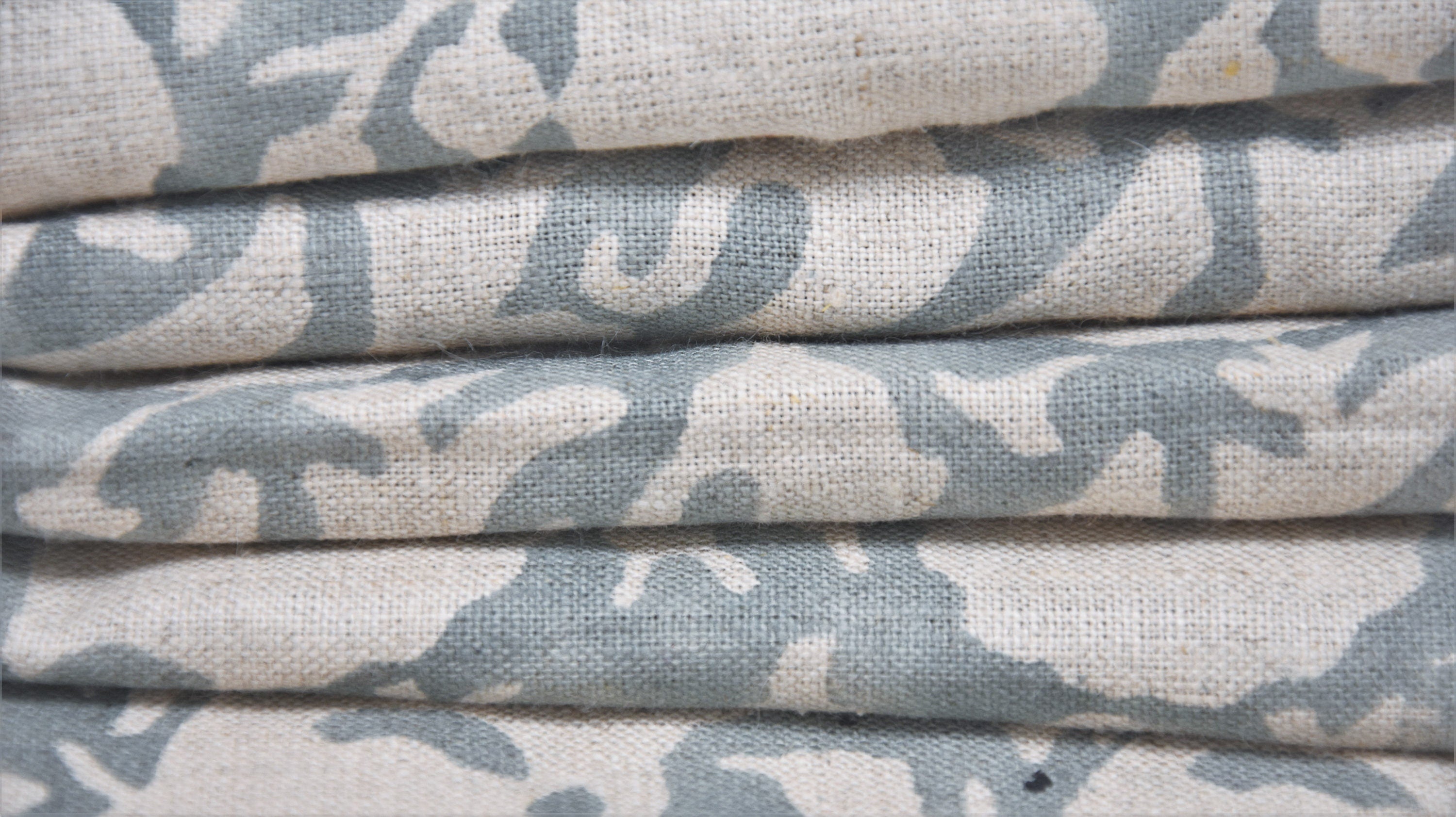 Pure Linen 58"Wide, block print fabric, upholstery, Modern fabric, Linen by yard, Handloom Linen, Fabric and Notions- Zircon