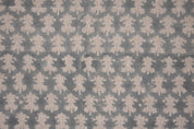 Thick Linen 58" Wide, Block Print fabric, by the yard, Indian print, handloom pillow curtains upholstery - Traz Mustard