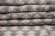Thick Linen 58" Wide, Block Print fabric, by the yard, Indian print, handloom pillow curtains upholstery - Traz Mustard