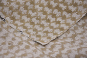 Thick Linen 58" Wide, Block Print fabric, by the yard, Indian print, handloom pillow curtains upholstery - Traz Mustard