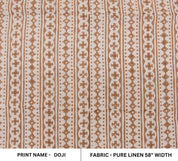 Block print fabric, Modern fabric, Indian Fabric, printed fabric, hand stamped, luxury fabric, Linen by yard - Doji