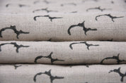 Pure Linen, fabric by the yard, Indian Fabric, hand stamped, linen textile, sewing fabric, block print fabric