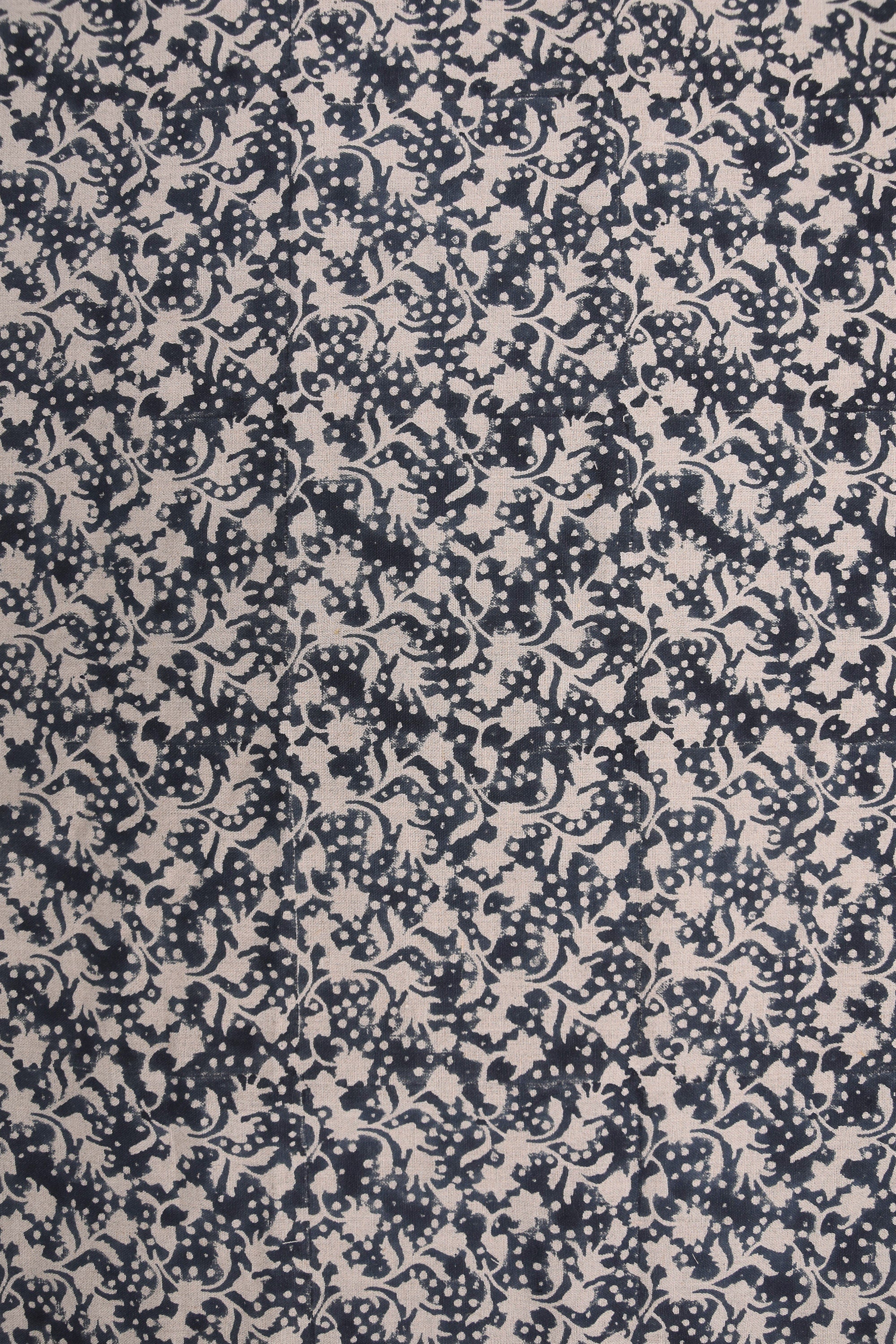 Pure Linen 58" wide, floral fabric, for home décor, Indian fabric, printed fabric, Sewing Fabric, hand stamped - Firoza