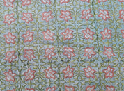 CHUDAMANI, block print linen fabric, Indian print, fabric by yard, sewing fabric, pure linen, floral fabric linen fabric