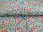 CHUDAMANI, block print linen fabric, Indian print, fabric by yard, sewing fabric, pure linen, floral fabric linen fabric