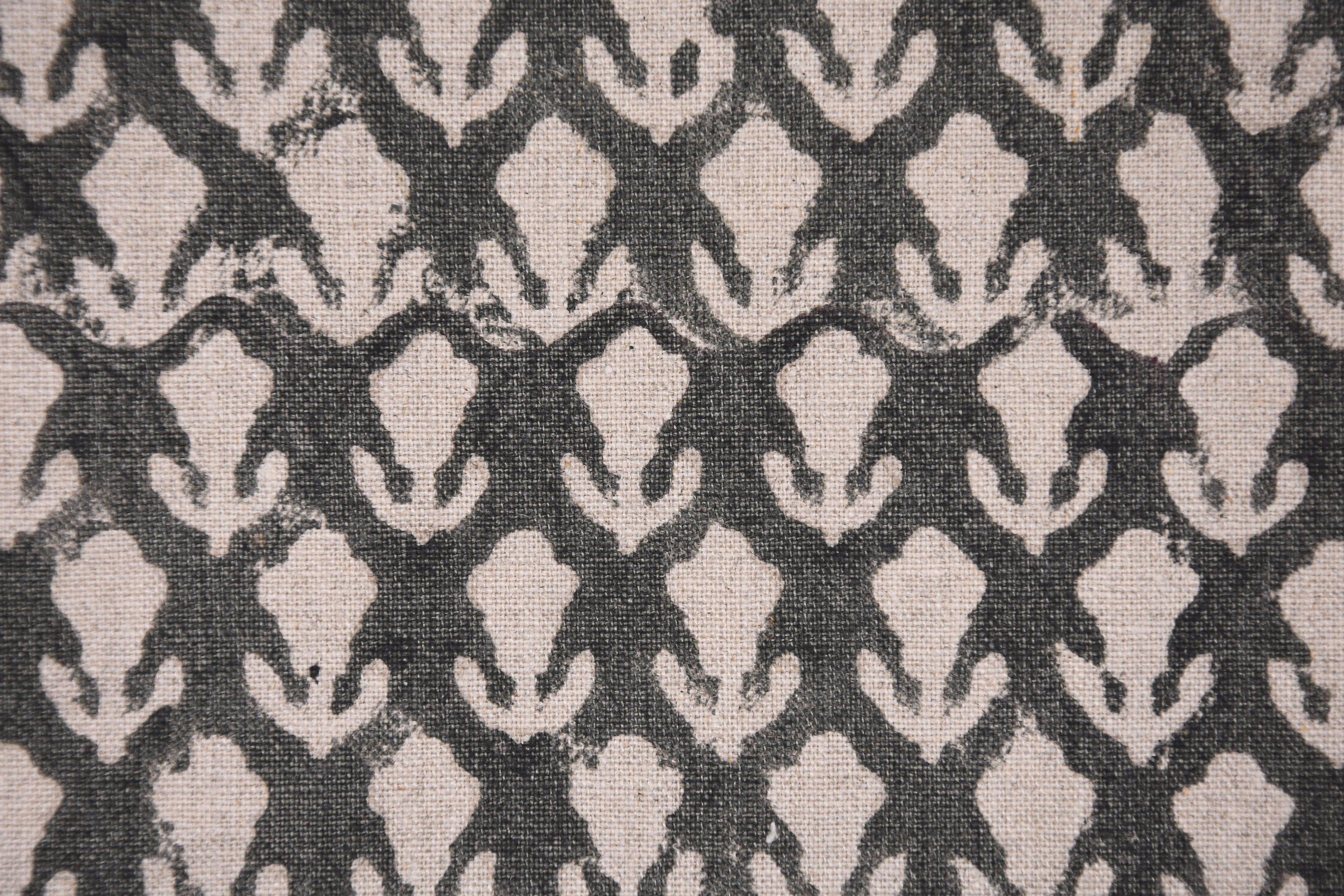 Pure Linen 58" Wide Hand Block Print, Indian Fabric, floral fabric, Linen by yard, upholstery, Pillow Covers - Kritagya