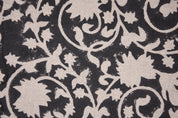 Block print thick linen fabric 58" Wide, Indian floral fabric, linen by yard, upholstery linen pillow covers - Tishna