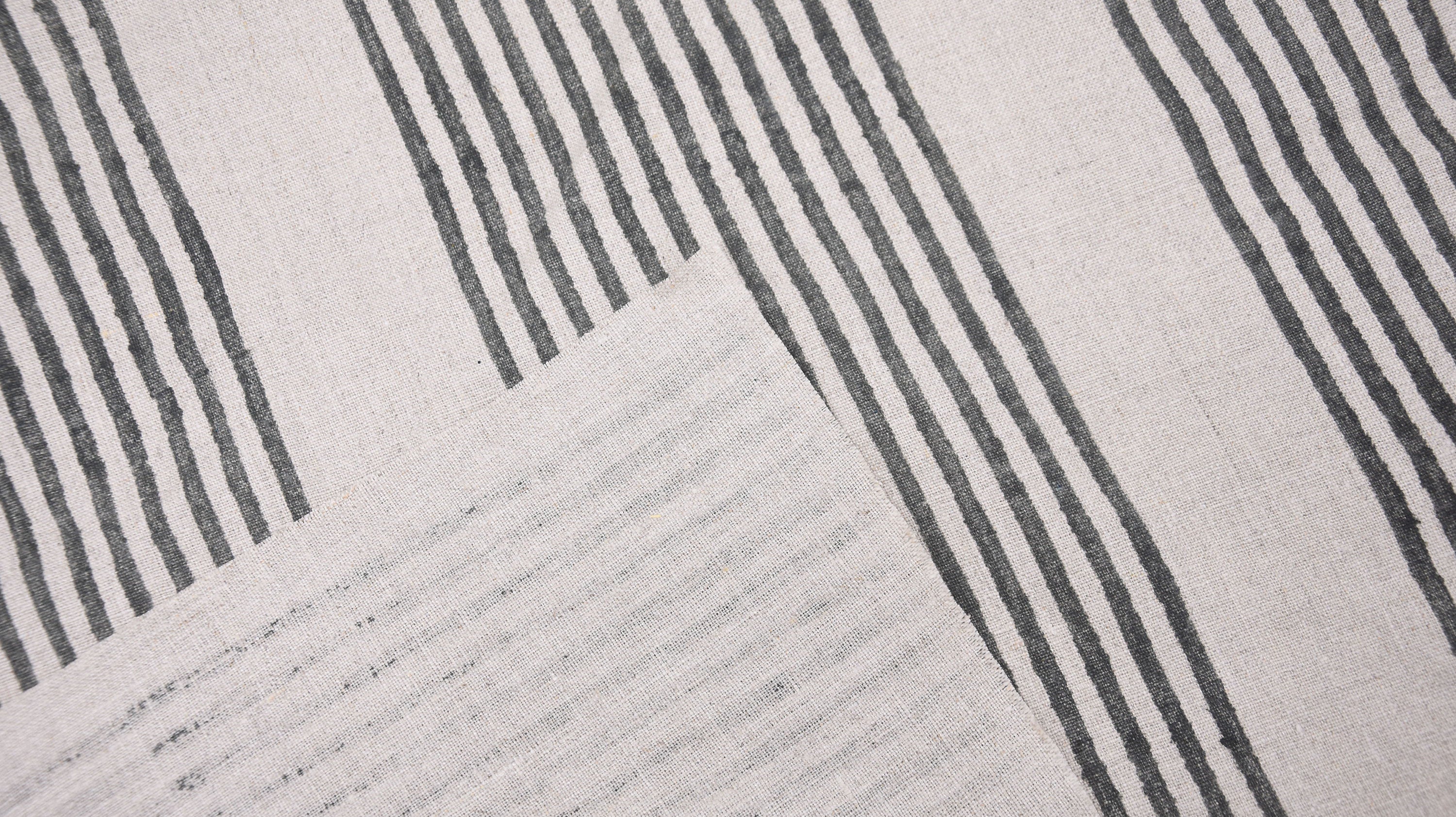 Pure Linen 58"Wide, block print fabric, upholstery, Modern fabric, Handloom Linen by yard, farmhouse pillow covers- Ziba