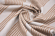 Natural pure Linen 58" Wide block print fabric, upholstery, Modern fabric, Handloom Linen by yard, Pillow covers - Ziba