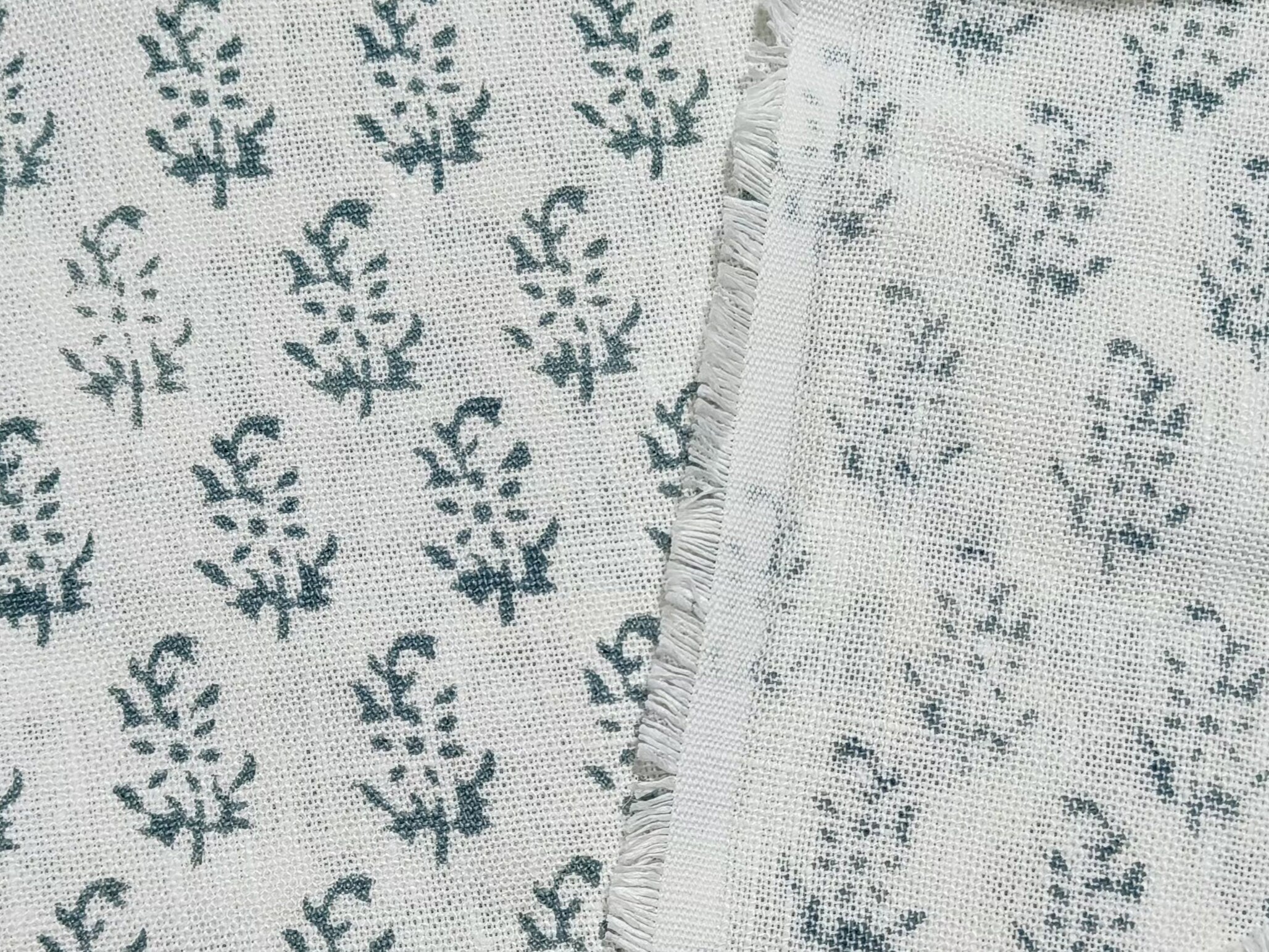 Block print linen fabric, handblock print, for home decor, modern fabric, fabric by the yard, curtain yardage - Patjhad