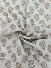 Indian fabric handloom linen pure linen home decor, upholstery fabric, cushion fabric, handprinted, running fabric " Rohini "
