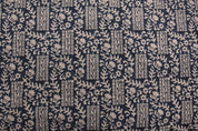 Pure Linen 58" wide, Hand Block Print, luxury Linen fabric, upholstery indian fabric, handloom cushion  - Mumtaj Blue