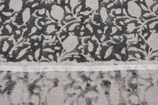 Hand Block Print, Thick Linen 58" Wide, floral fabric, Leaf Print, linen curtains, Home Decor, Indian Fabric - Aamar