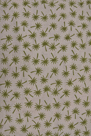 Pure Linen 58" Wide, Hand Block Print, Home Decor, floral Indian fabric, 100% Linen, fabric by yard  - Coconut