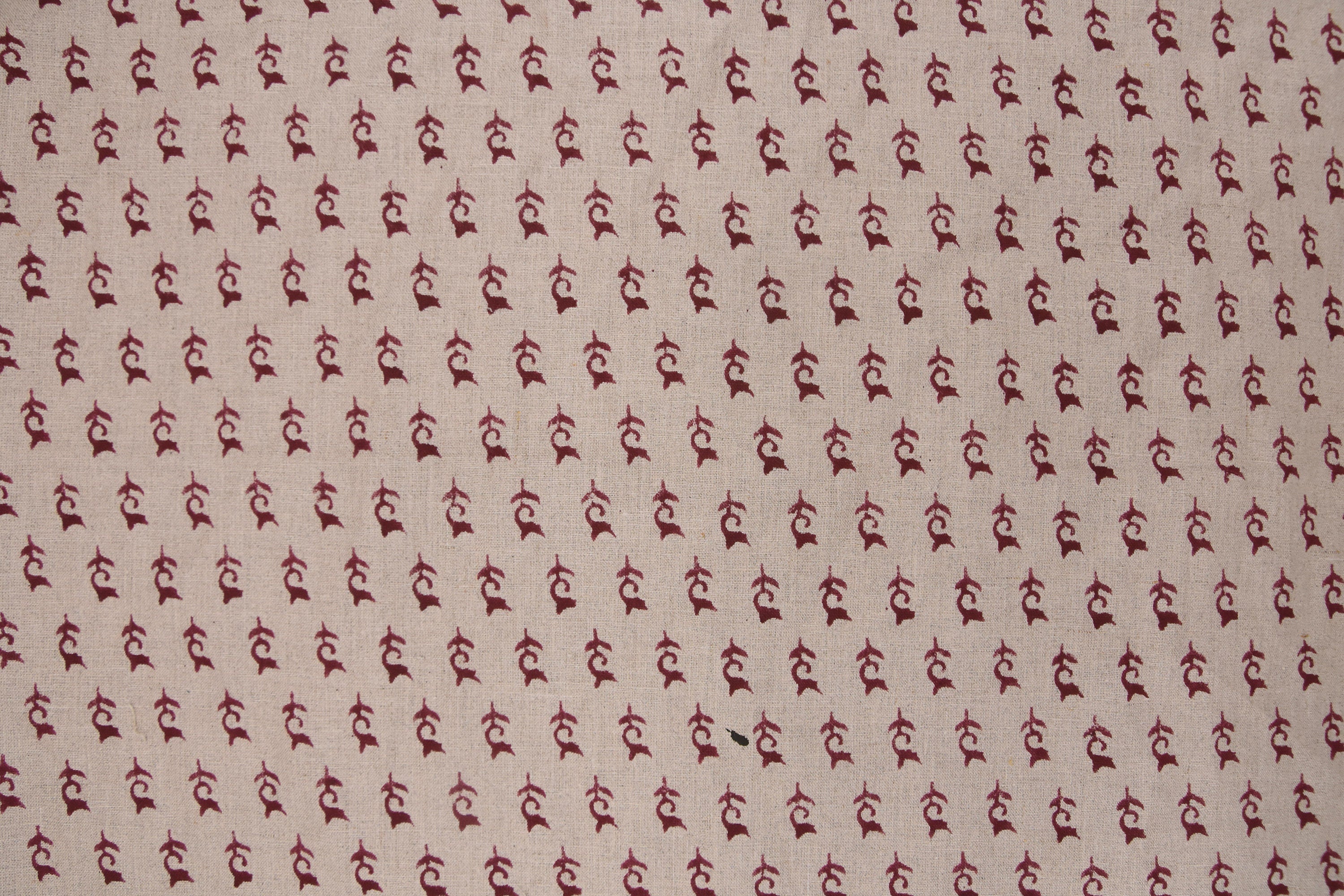 Pure Linen 58" wide block print fabric, Linen by yard, Hand Block Print, Indian Fabric, For Sewing, home decor - Trimab