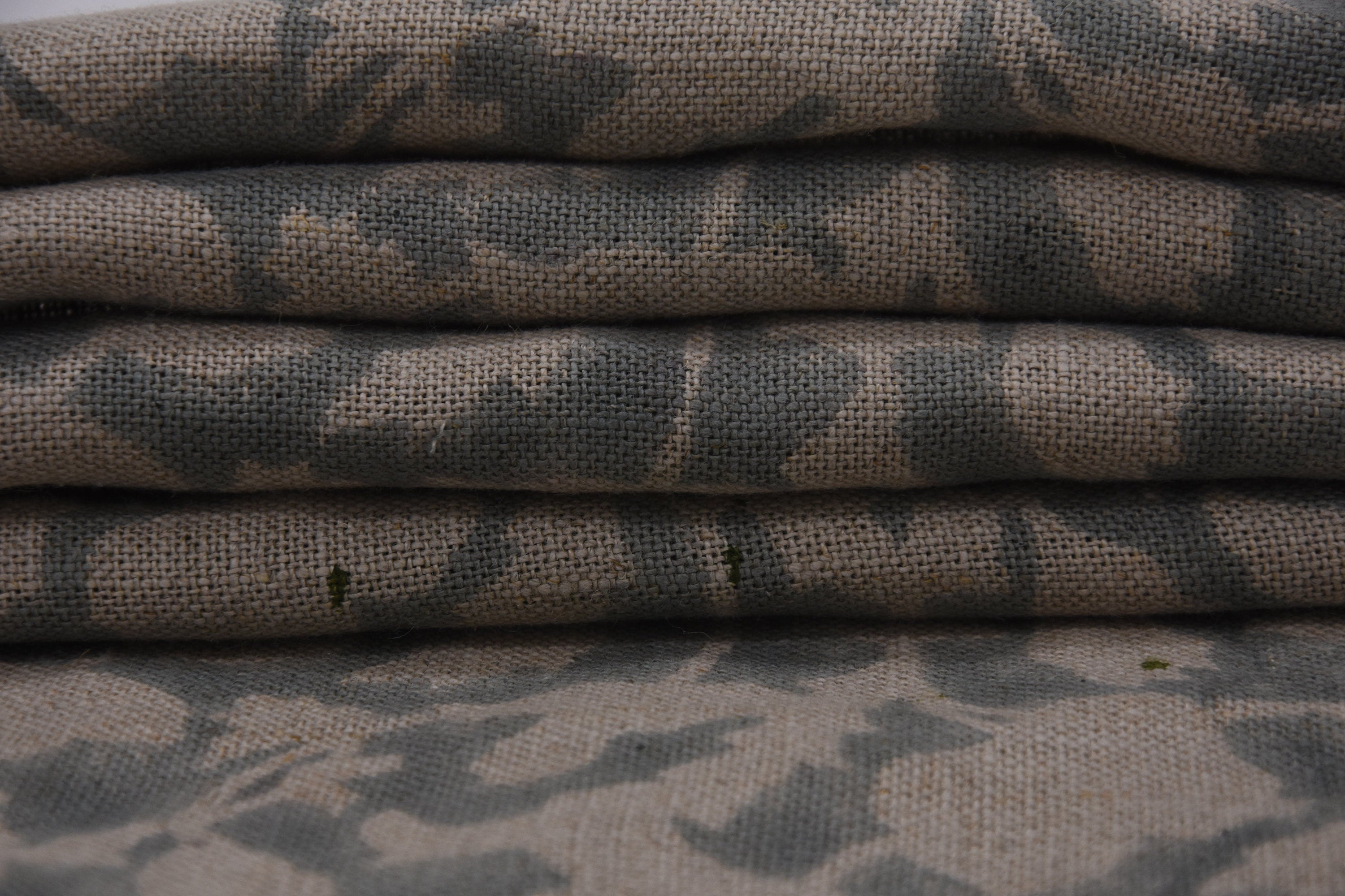 Thick Linen 58" Wide, hand block print, indian fabric, Linen Napkins, pillow cover, upholstery, boho fabric - Sulit Hex