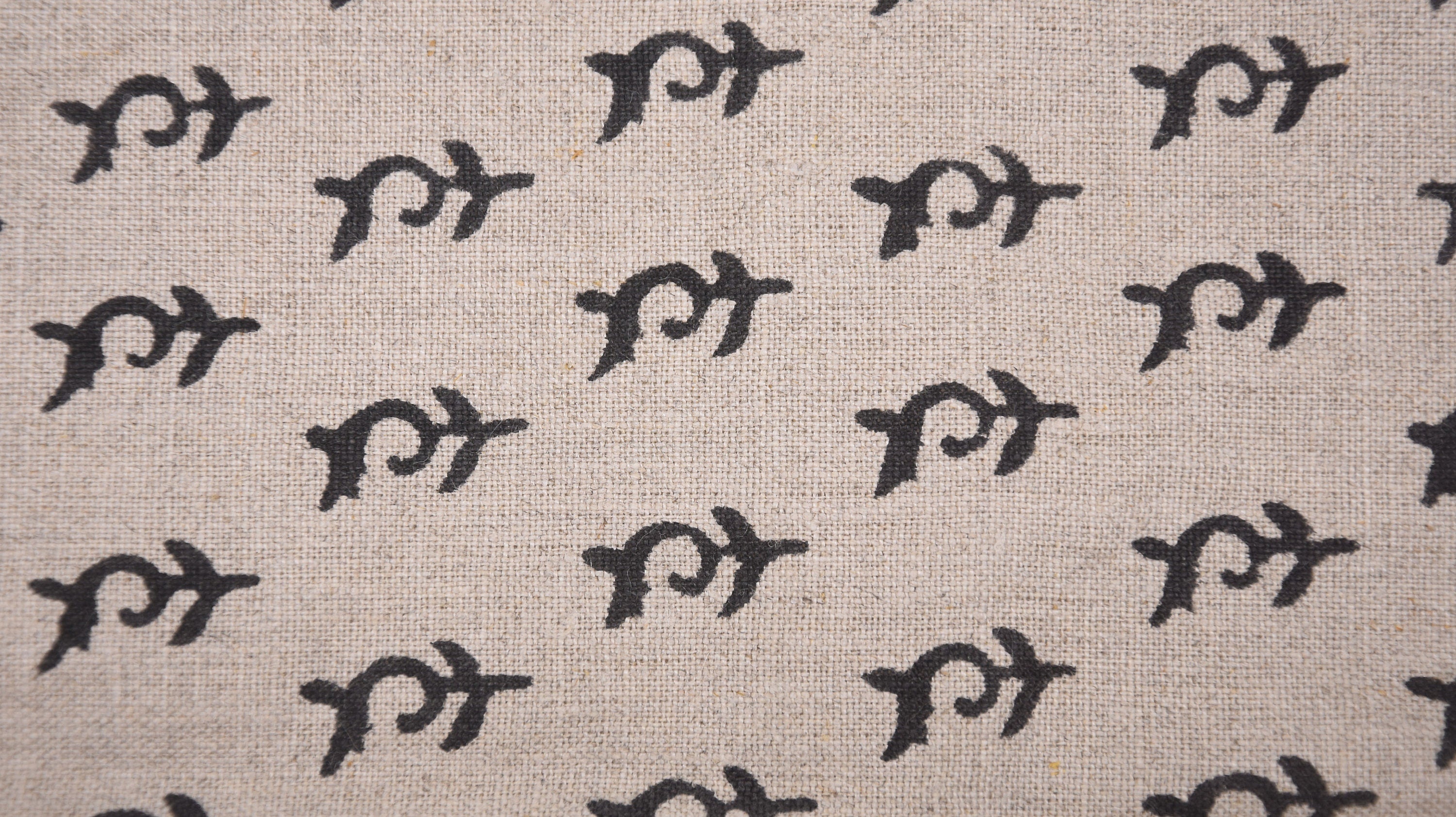 Pure Linen, Linen by yard, Hand Block Print, Indian Fabric, Chair Fabric, Fabric For Sewing, home décor, Linen - Trimab