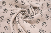 Block Print Pure Linen 58" Wide handloom, Indian Upholstery Fabric, pillow cover, Curtain Linen By The Yard - Shivri