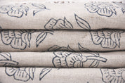 Block Print Pure Linen 58" Wide, Indian fabric, Floral Print Upholstery Fabric, pillow cover, fabric by yard - Rohini