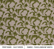 Thick Linen 58" Wide, hand block print, indian fabric, Linen Napkins, pillow cover, upholstery, boho fabric - Sulit Black