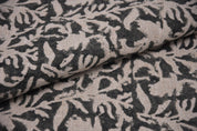 Block Print thick linen 58" Wide, Indian Fabric, floral fabric, Linen by yard, upholstery Linen Pillow Fabric - Imroz