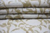 Pure Linen 58" Wide, block print fabric, upholstery, Modern fabric, Linen by yard, Home decor Handloom Linen - Zircon