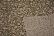 Thick Linen 58" Wide, Indian Fabric, Handmade, Pillow Cover, Sofa and Table Cloth, Pistachio Print, Block Print  - PISHTA