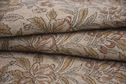 Hand block Thick Linen 58" Wide, Linen the Yard, Floral Fabric by The Yard, Upholstery Cushion Cover Fabric - QUDRAT