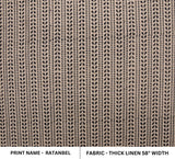Handblock Printed Mini Leaves Throw Thick Linen Durable Fabric For Interior Decor - RATANBEL