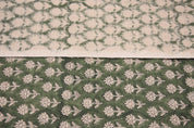 Thick Linen 58" Wide Indian hand block floral print, fabric by the yard, hand made upholstery sofa cover - PANKHUDI