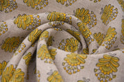 Thick Linen 58" Wide Indian hand block Floral print, fabric by the yard, Hand made upholstery sofa cover - CHUI MUI