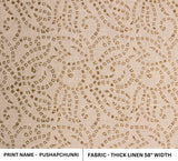 Hand Crafted Block Print Thick Linen Fabric PUSHAPCHUNRI