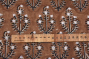 Block print Thick linen 58" wide, Indian fabric, floral print pillow cover, table cloth, handloom curtains, linen by yards - NEEL GAGAN
