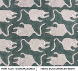 Handmade Designer Elegant Boho Block Printed Duck Canvas Fabric For Home Decor - MUSHAK RAAJ
