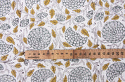 Duck Canvas 50" wide, handmade block print fabric, Cushion cover, block print green, pillow cover, Hand block fabric - MUSHKRAAJ