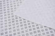 Hand Block Thick Cotton White 63" Wide Sofa and Table Cloth with Black Design Window Curtains Handloom Pattern Boho Decor - CHINGARI