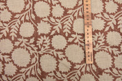 Hand block fabric thick linen 58" wide, hand block print, table cover, linen fabric, Indian cushion fabric, Red - RAJAT