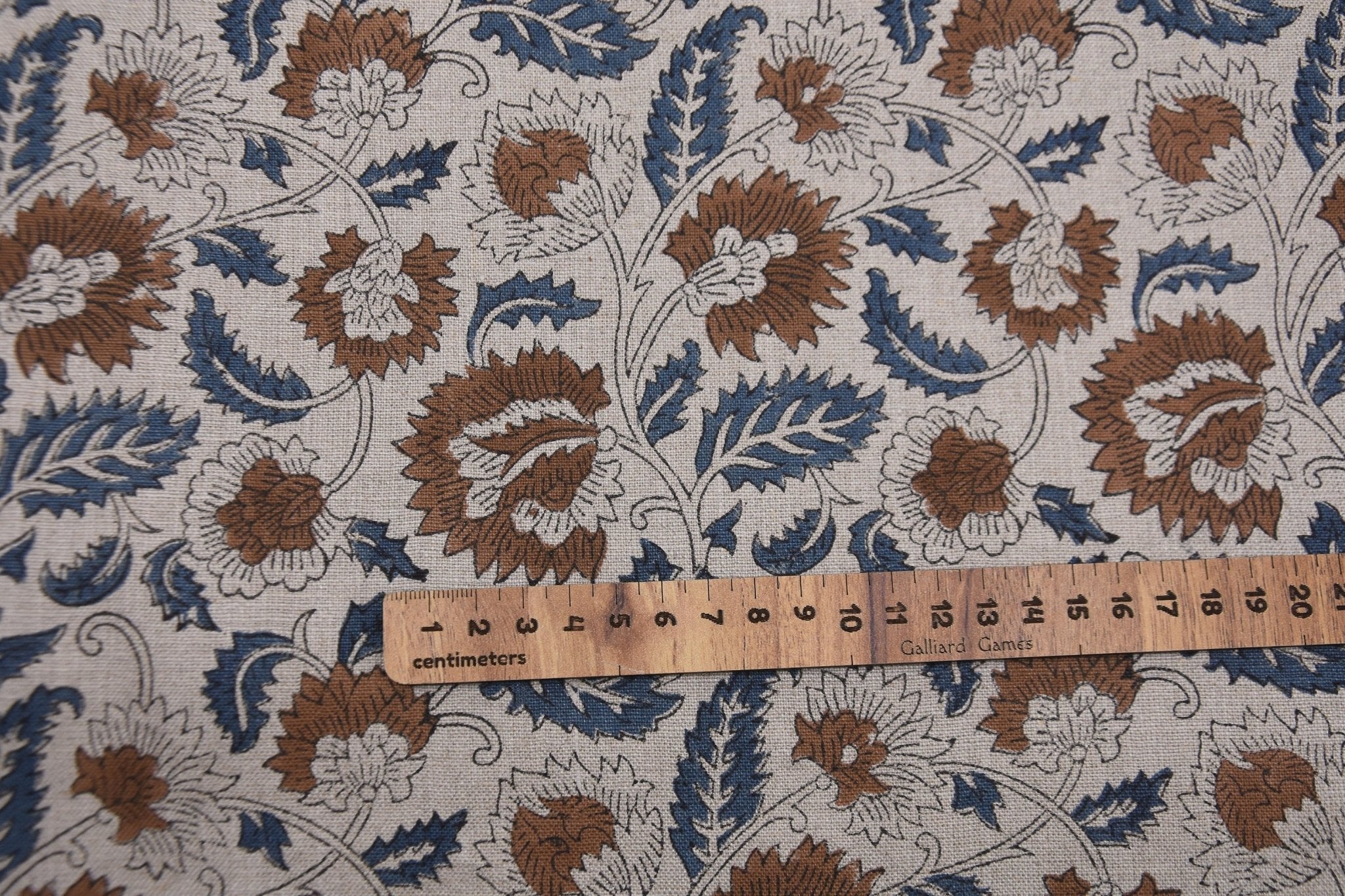 Hand block print, pure linen 58" wide window curtains, heavyweight fabric for table cover, lampshades, pillows -MANDAKNI