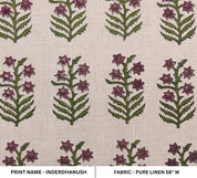 Indian fabric, window curtains pure linen 58" wide, linen pillows and table cloth, home décor, fabric couch cushion cover - INDERDHANUSH
