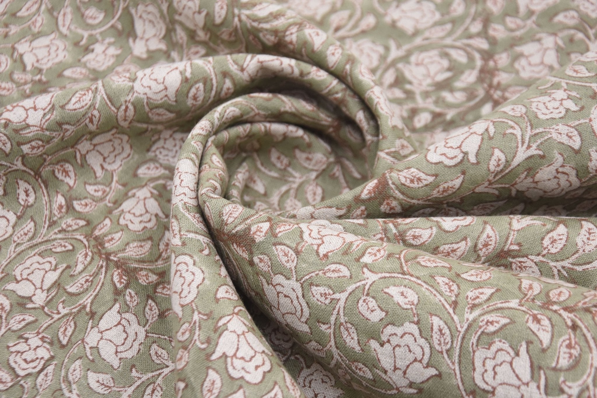 Block print pure linen 58"W fabric, handmade pillow fabric, linen fabric, window curtains, hand block print  -AMRITVELA