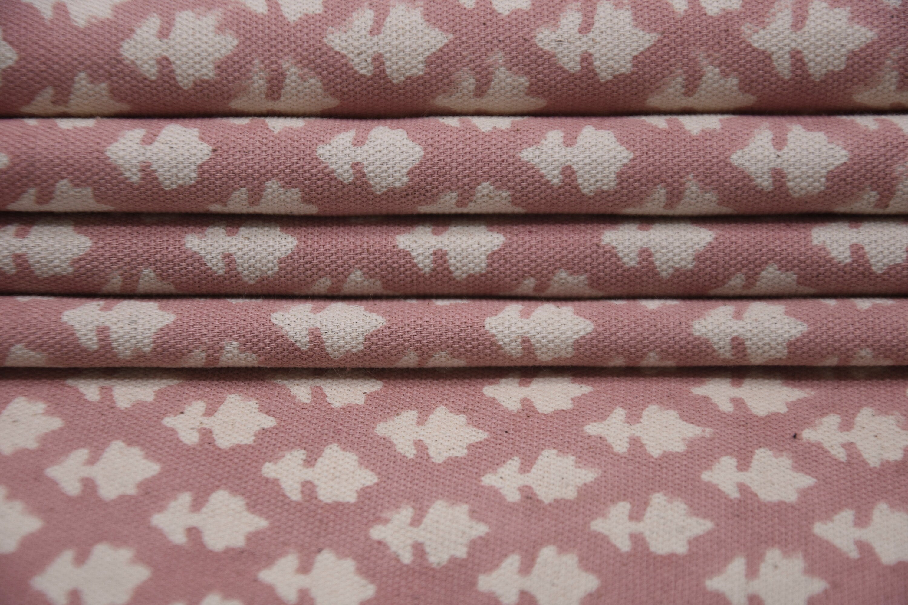 Linen cotton, duck canvas 50" wide fabric, cotton quilt fabric, Indian block print, handmade block print fabric - CROSSWORD