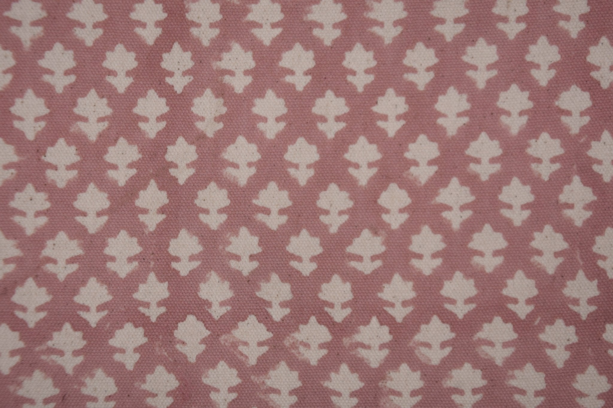 Handmade block print fabric, linen cotton, duck canvas 50" wide fabric, cotton quilt fabric, Indian block print - PINKCITY JAAL