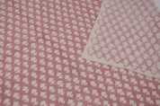 Handmade block print fabric, linen cotton, duck canvas 50" wide fabric, cotton quilt fabric, Indian block print - PINKCITY JAAL