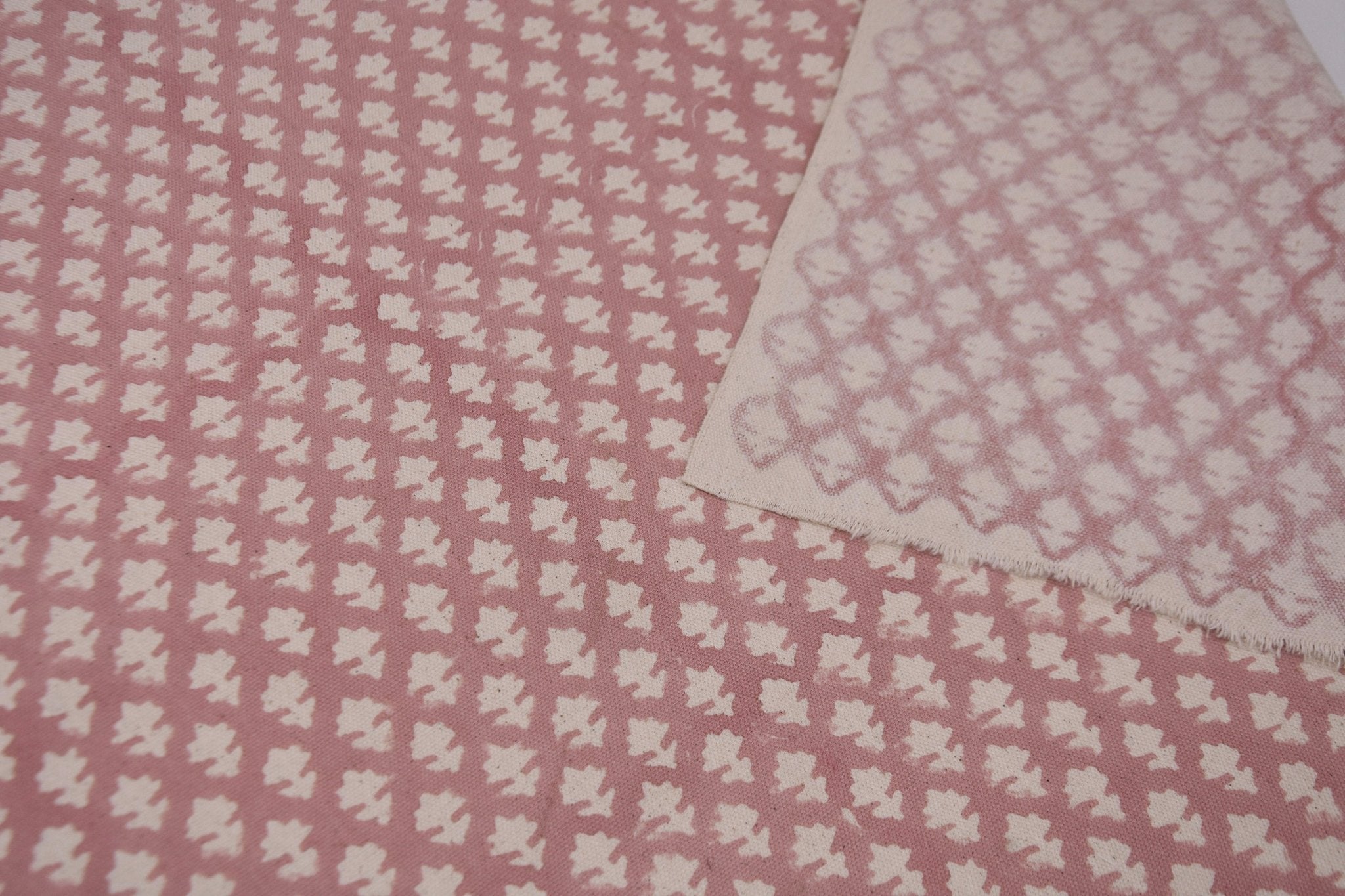 Handmade block print fabric, linen cotton, duck canvas 50" wide fabric, cotton quilt fabric, Indian block print - PINKCITY JAAL